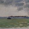 Deauville, le bateau du Havre à Trouville (1913) de Kees van Dongen (Delfshaven 1877 - Monaco 1968). Un parcours personnel étrange pour cet artiste néerlandais. Il étudie la peinture à l'Académie Royale des Beaux-Arts de Rotterdam. Parallèlement, il fréquente le port et le Quartier Rouge de la ville et peint… des prostituées et des matelots. Il est alors proche des milieux anarchistes. A partir de 1897, sa vie devient essentiellement  parisienne. A cette époque son œuvre s'inscrit dans le mouvement fauviste.  L'après guerre de 14-18 le voit s'installer aux abords du Bois de Boulogne et fréquenter la haute société. Légion d'honneur en 1922, nationalité française en 1928, 1941 voyage organisé par Goebbels en Allemagne…