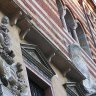 Vérone - piazza dei Signori : détail de la façade du palazzo della Ragione.